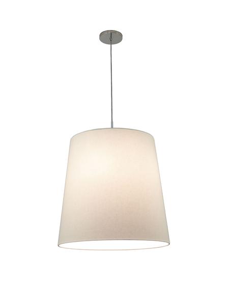 Imagem de Lustre Pendente Cúpula Cone Tecido Redondo 50cm Cromado 646