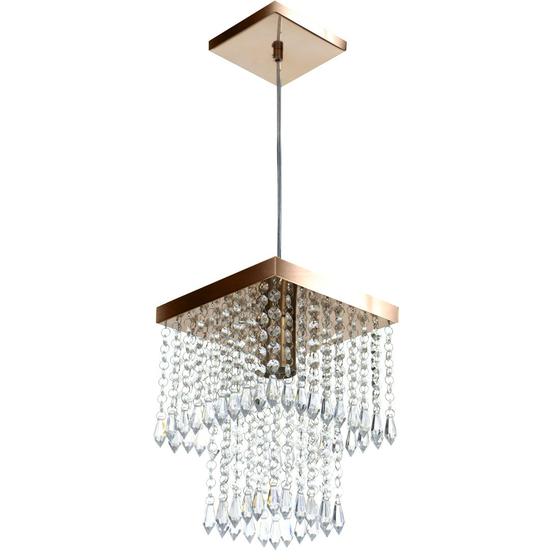 Imagem de Lustre Pendente De Cristal Acrílico Marrycrilic Cobre