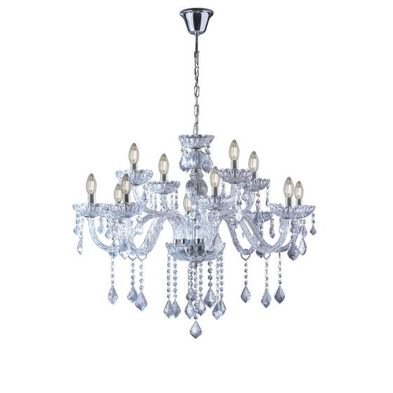 Imagem de Lustre Pendente de Cristal Candelabro Maria Tereza Nice 12 lâmpadas E14 Bivolt