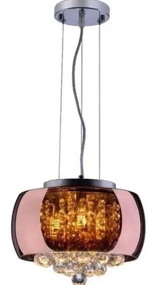 Imagem de Lustre pendente de cristal legítimo-bacia 28 cm-rose gold