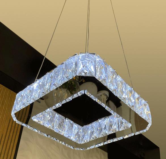Lustre Pendente de Cristal Legítimo k9 Trans. C/ Lâmpadas - 3 Tons Menor preço em Lustre Pendente de Cristal Legítimo k9 Trans. C/ Lâmpadas - 3 Tons