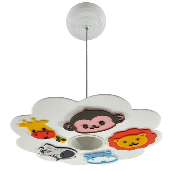 Imagem de Lustre Pendente Decoração Safari Animais Quarto Bebê