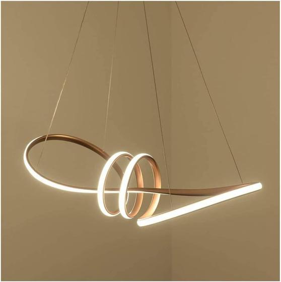 Imagem de Lustre Pendente em Espiral Moderno 45w Design Novo Sala Jantar 3 Em 1 Bivolt 