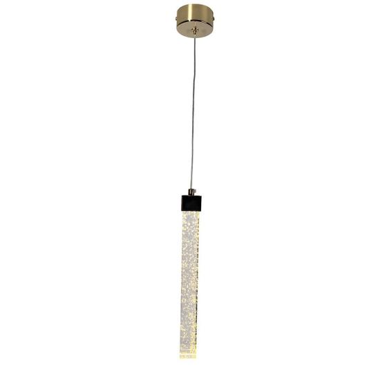 Imagem de Lustre Pendente Empire Tricolor Led Quadrado Ouro Bivolt