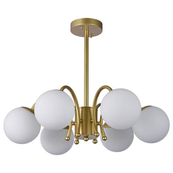 Lustre Pendente Globo Leitoso Moderno Teto Sala Quarto 6xE27