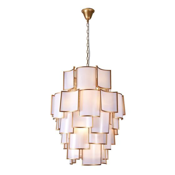 Imagem de Lustre Pendente Heritage Moderno Leitoso (D)80cm (A)87cm HER1PD01DR080 BELLA ILUMINAÇÃO