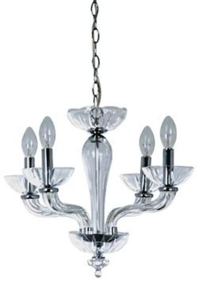 Imagem de Lustre Pendente Hésion Em Cristal Com 4 Lamp. Para Led