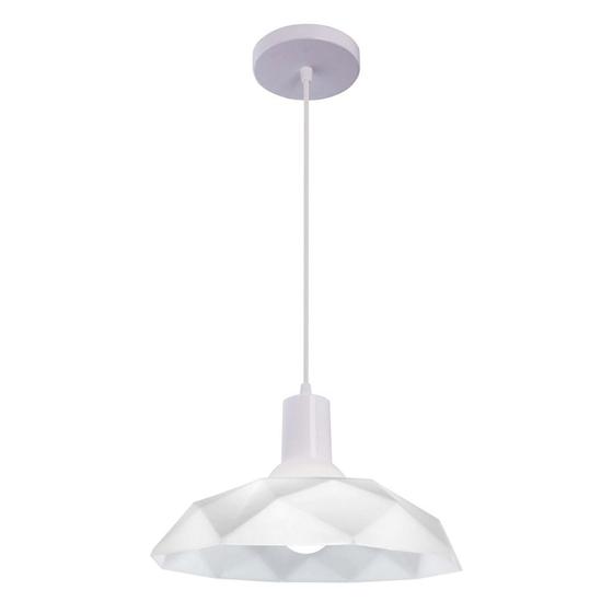 Imagem de Lustre Pendente Ideal Para Quarto Sala Cozinha Balcão Praia Não Enferruja Sides M3 Branco Bivolt