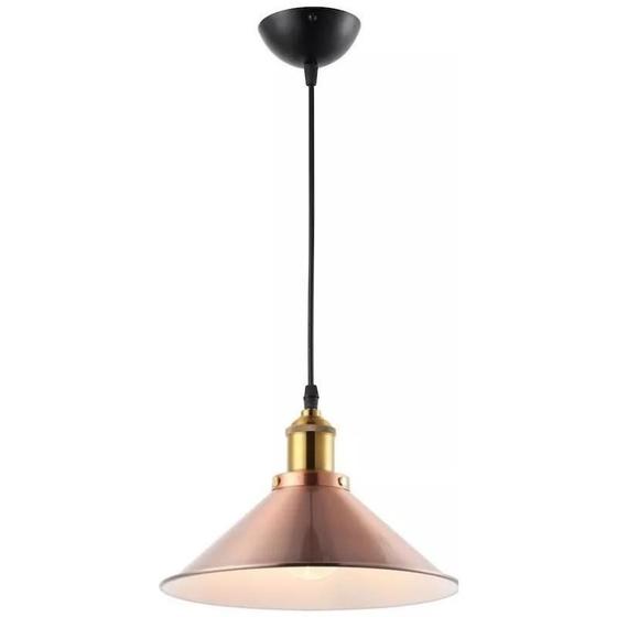 Imagem de Lustre Pendente Iluminação Industrial Vintage Retro Cobre Bronze INL21