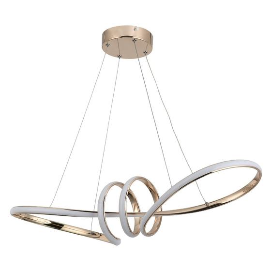 Lustre Pendente Led 45w Design Moderno Curvas Luz 4000K Menor preço em Lustre Pendente Led 45w Design Moderno Curvas Luz 4000K