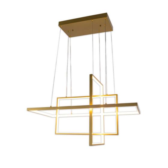 Lustre Pendente Lumier Alabama Moderna 112w 3000K Dourado Menor preço em Lustre Pendente Lumier Alabama Moderna 112w 3000K Dourado