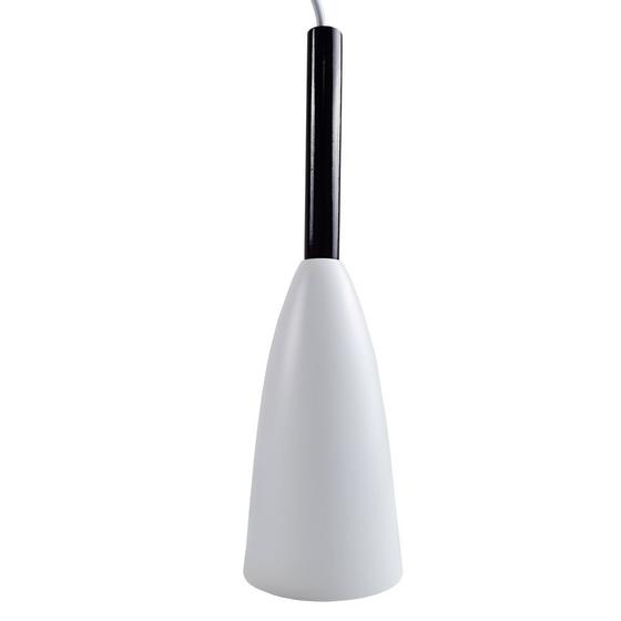 Imagem de Lustre pendente luminária cone branco fosco