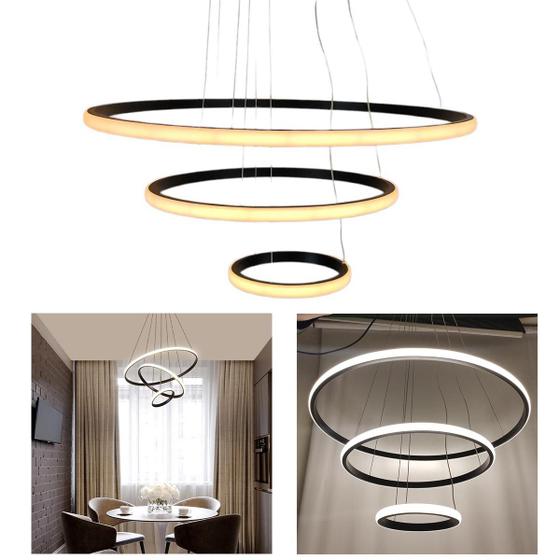 Lustre Pendente Luminaria Moderna 3 Em 1 Arcos Aneis Led Perfil Luxo Infinito Decoraçao Rustico Sala Estar Jantar Luz Iluminaçao Empresa Loja Casa - Ralos e Toneiras Imagem de Lustre Pendente Luminaria Moderna 3 Em 1 Arcos Aneis Led Perfil Luxo Infinito Decoraçao Rustico Sala Estar Jantar Luz Iluminaçao Empresa Loja Casa