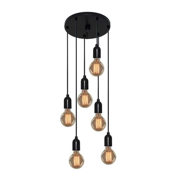 Imagem de Lustre Pendente Luminária Retro Md-4162-6 Suporte Para Lâmpada / Não Inclusa - Bivolt