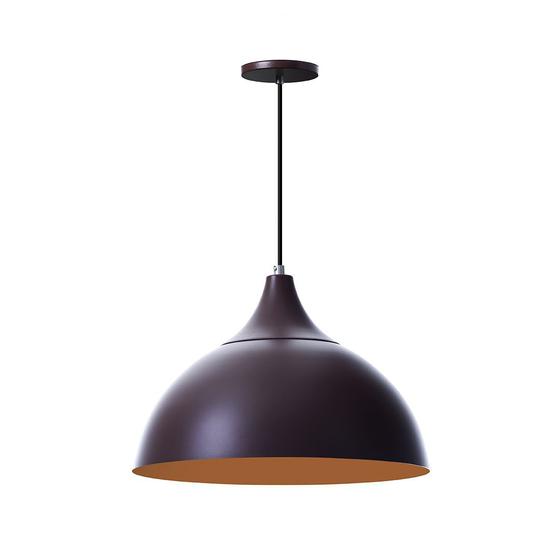 Imagem de Lustre Pendente Meia Lua 30cm C/ Chapéu Alumínio Decorações