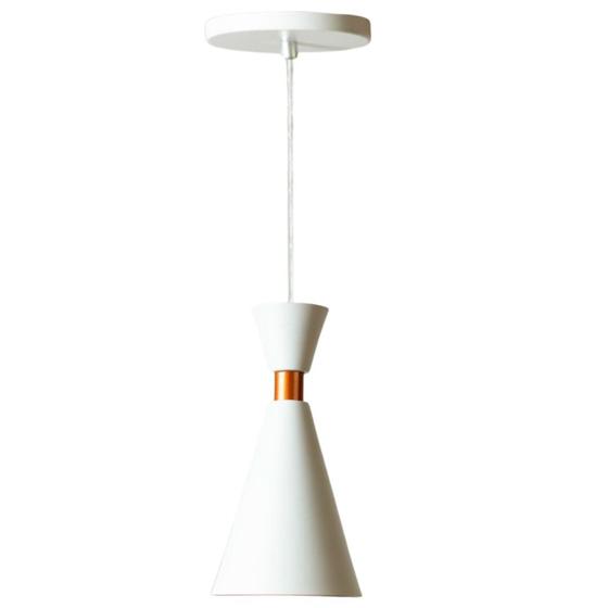 Imagem de Lustre Pendente Mini Pequim Branco Para Garagem