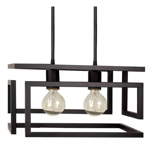 Imagem de Lustre Pendente Moderno Industrial Infinity Duplo - Vesper