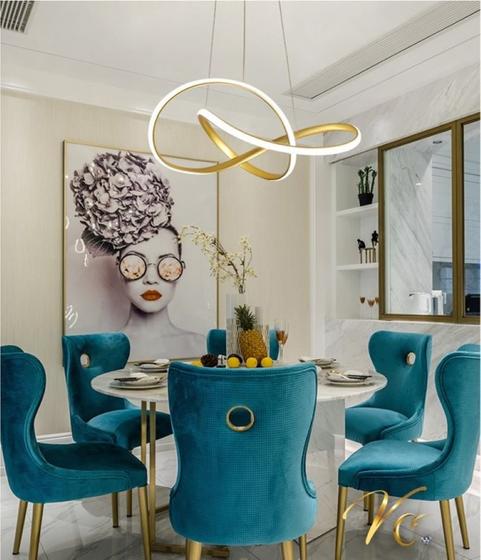Imagem de Lustre Pendente Moderno Infinity Sala Cozinha Gourmet Luxo