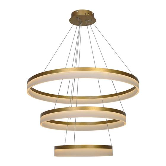 Imagem de Lustre Pendente Nitrolux ACR-201D Dourado Led Bivolt