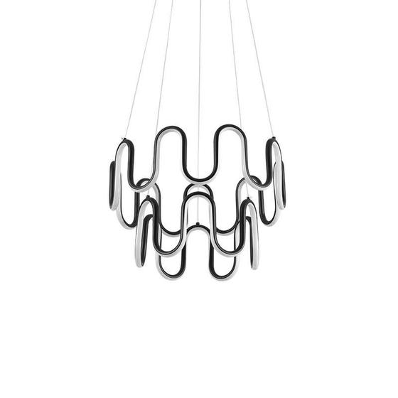 Imagem de Lustre Pendente Nordecor Keli 2225 Preto - LED - Bivolt