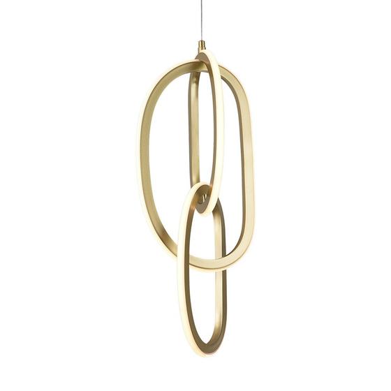 Imagem de Lustre Pendente Nordecor Zena Ori 2712 Ouro Champagne Led Bivolt