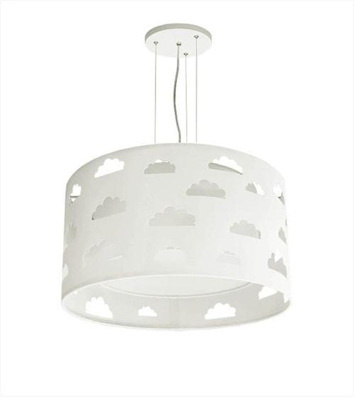 Imagem de Lustre Pendente Nuvens Duplo Com Recortes 30x16 Cinza