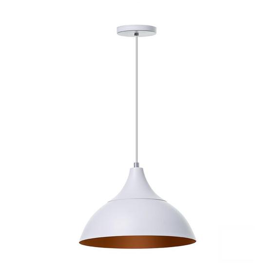 Imagem de Lustre Pendente Panamá Branco Com Cobre Alumínio