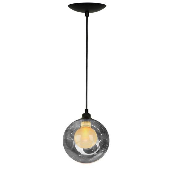 Imagem de Lustre Pendente Preto Harmony Bolinha Fumê