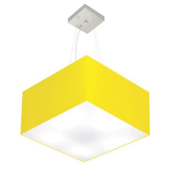 Imagem de Lustre Pendente Quadrado Amarelo MJ-4077 Para Mesa de Jantar e Estar