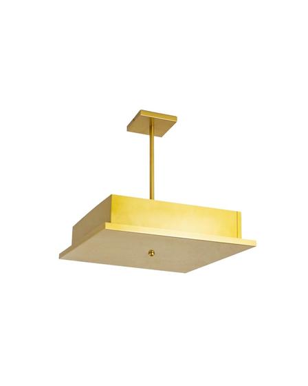 Imagem de Lustre Pendente Quadrado Luz Indireta 40cm Dourado 390