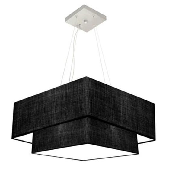 Imagem de Lustre Pendente Quadrado Preto MJ-4066 Para Mesa de Jantar e Estar