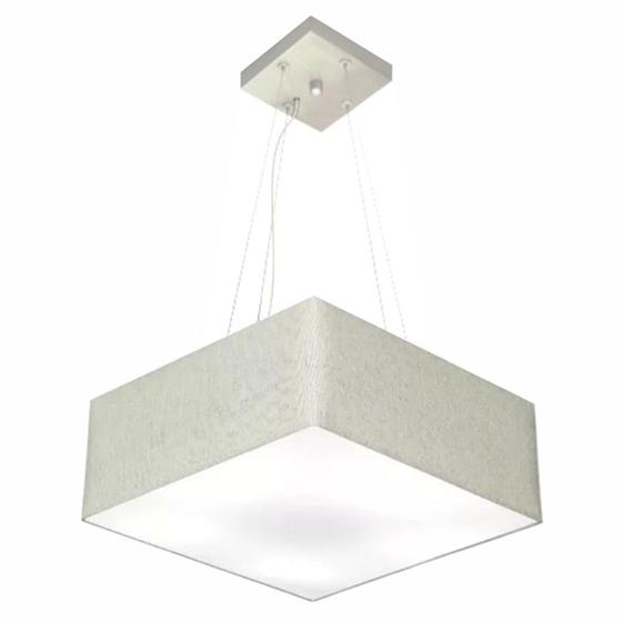 Imagem de Lustre Pendente Quadrado Rustico Cinza MJ-4196 Para Mesa de Jantar e Estar