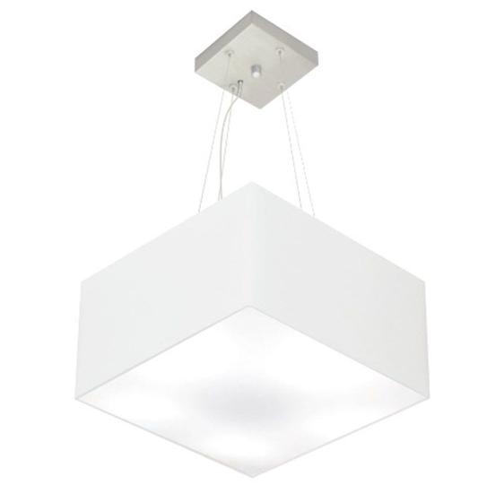 Imagem de Lustre Pendente Quadrado Vivare Md-4005 Cúpula em Tecido 21/35x35cm - Bivolt