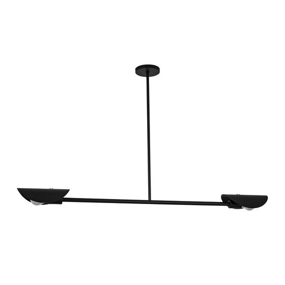 Imagem de Lustre Pendente Remo Retangular Industrial Preto 1,30 Metro 687