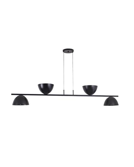 Imagem de Lustre Pendente Retangular Industrial Preto 374