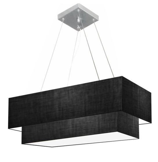 Imagem de Lustre Pendente Retangular Preto MJ-4138 Para Mesa de Jantar