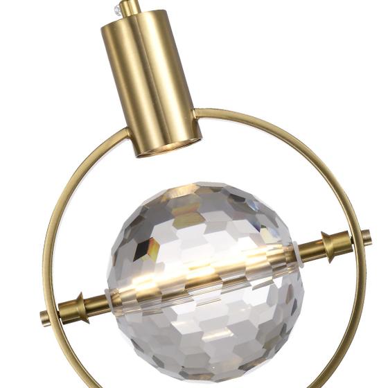 Imagem de Lustre Pendente Solitário Pendente Lumier Glass 5w 20cm 3000k Dourado luxo