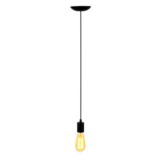 Imagem de Lustre Pendente Soquete Retro Vintage Hangar One Preto Fl