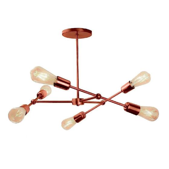 Imagem de Lustre pendente Sputnik GUN 6 Hastes - cobre