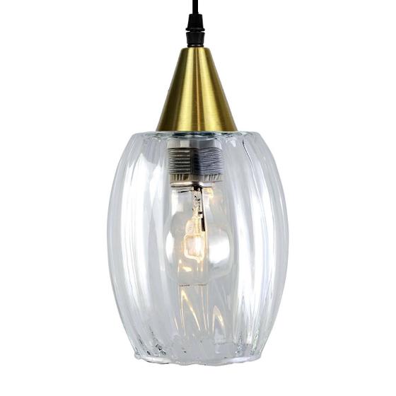 Imagem de Lustre Pendente Taschibra Badih Pp Transparente Ouro