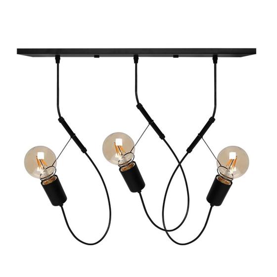 Imagem de Lustre Pendente Taschibra Bungee Preto 3XE27 Bivolt