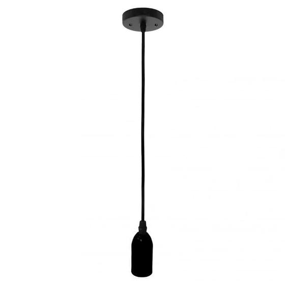 Imagem de Lustre Pendente Taschibra Dot Metal Longo E27 Bivolt Preto