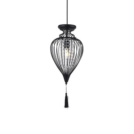 Imagem de Lustre Pendente Taschibra Istambul M Preto E27 Bivolt