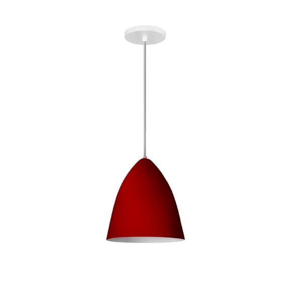 Imagem de Lustre Pendente Vegas Vermelho Com Branco