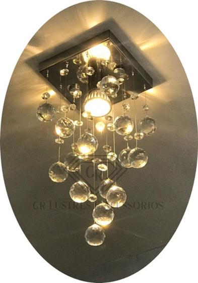 Imagem de Lustre Pequeno Para Sala De Cristal Legítimo Base 16x16