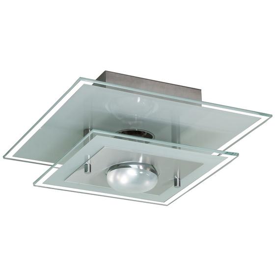 Imagem de Lustre Plafon com 02 Vidros para 01 lâmpada - Ideal para Sala, Cozinha, Banheiro - 25cm x 25cm