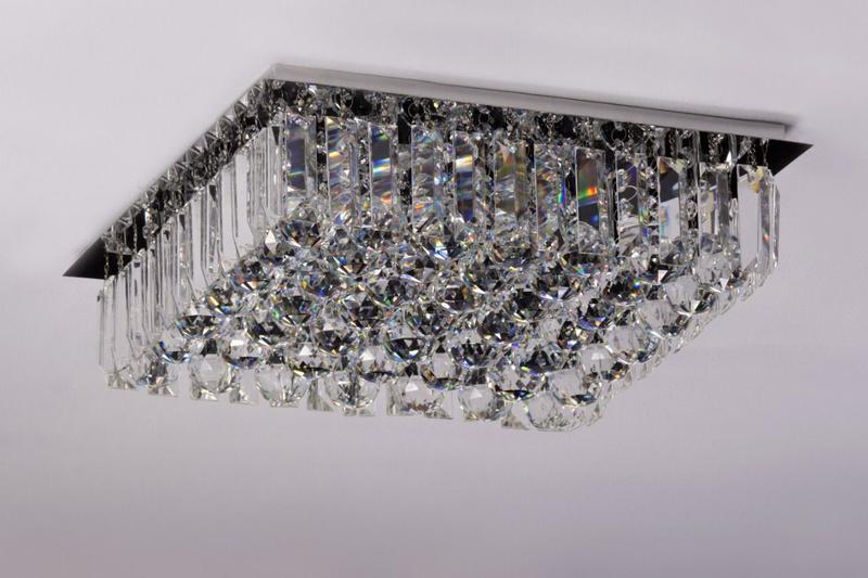 Imagem de Lustre Plafon Cristal Egípcio 40cm Quadrado 564/40