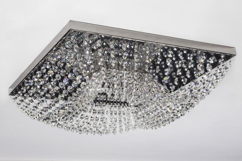 Imagem de Lustre Plafon Cristal Egípcio Importado 35cm Quadrado 550/35