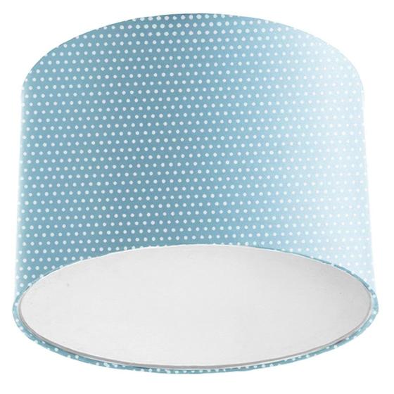 Imagem de Lustre Plafon Cupula Dome 30x20cm Azul com Bolinha