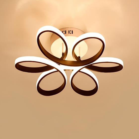 Imagem de Lustre Plafon De Led 3 Em 1 Com Design Em Flor Abstrata